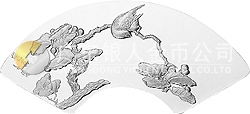 明清扇畫紀(jì)念銀幣1盎司扇形銀質(zhì)紀(jì)念幣