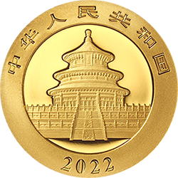 2022版熊貓貴金屬紀(jì)念幣3克圓形金質(zhì)紀(jì)念幣
