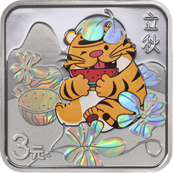 二十四節(jié)氣（光陰的故事）金銀紀(jì)念幣8克正方形銀質(zhì)紀(jì)念幣