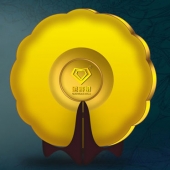 2014年7月：深圳金賽銀并購基金公司企業(yè)上市純金紀念盤定制