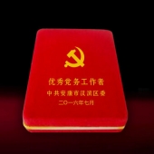 2016年6月定制　漢濱區(qū)委組織部優(yōu)秀黨務工作者勛章