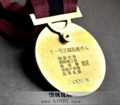 國防科工委金質(zhì)獎?wù)?頒發(fā)獎?wù)?頒發(fā)勛章,授予金質(zhì)勛章