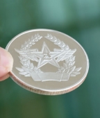陸軍部隊軍區(qū)純銀紀(jì)念章,銀質(zhì)紀(jì)念章,紀(jì)念銀幣銀章