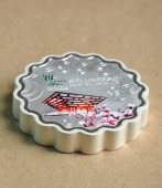 上海世博會(huì)純銀月餅,花好月圓銀月餅,中秋銀餅