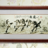 八駿圖純銀畫(huà)定制純銀銀畫(huà)定做純銀浮雕畫(huà)批發(fā)